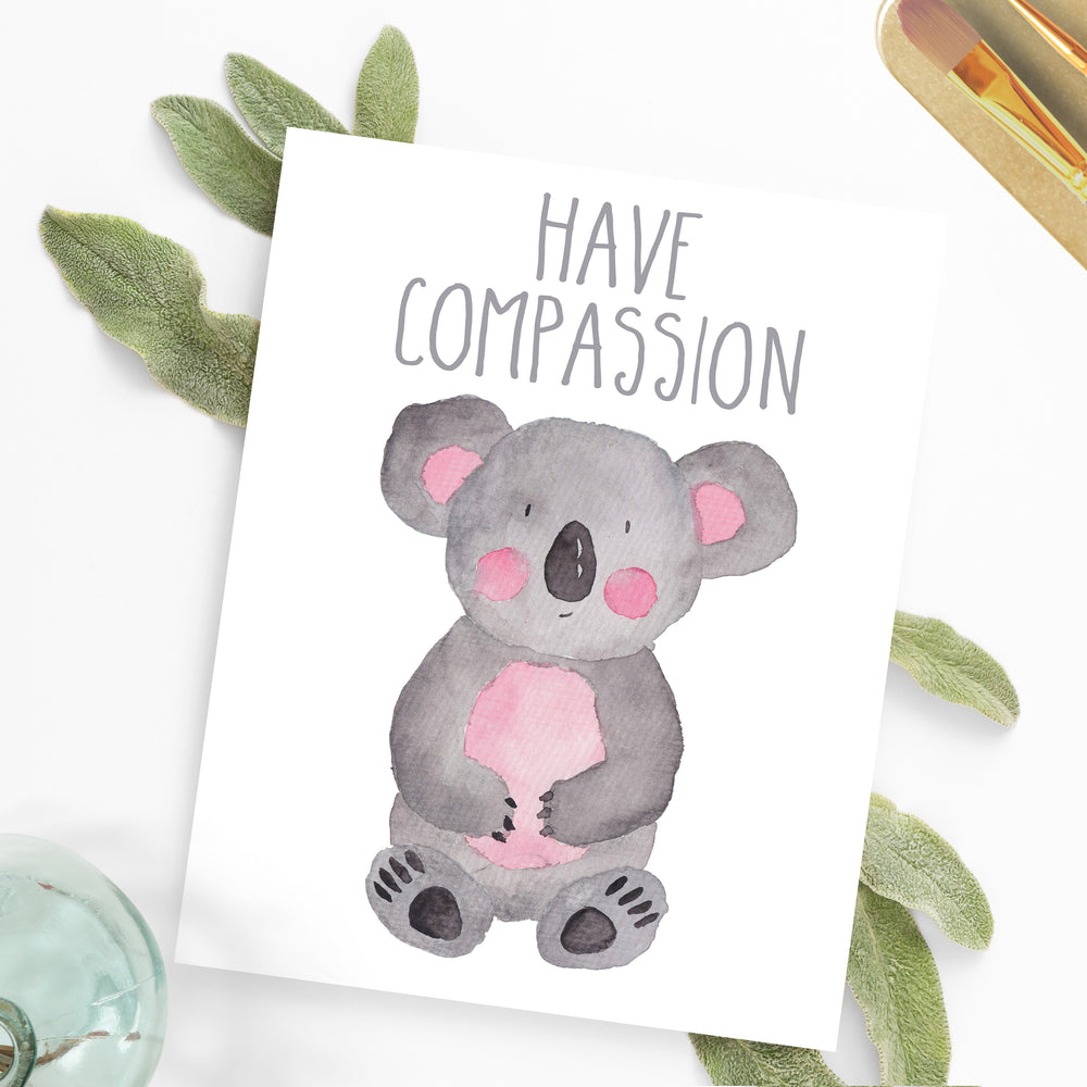 Safari Collection - Koala Have Compassion - Instant Download
